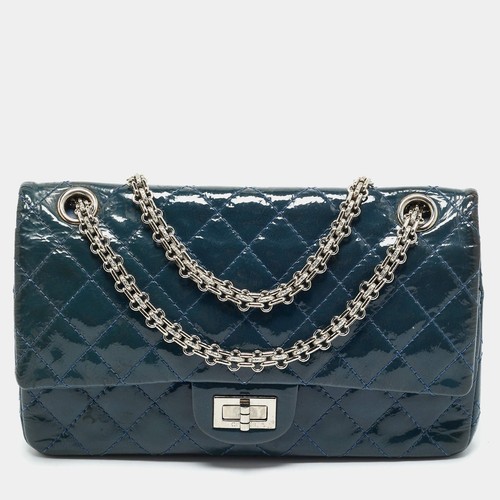 Borsa chanel blu trapuntata - borsa, in