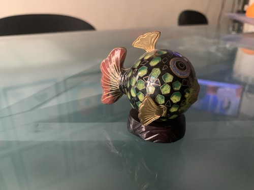 Cloisonnè vintage pesce palla - vintage,