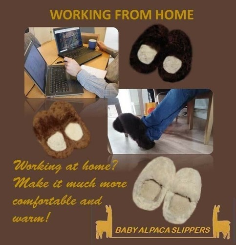 Pantofole mocassini alpaca