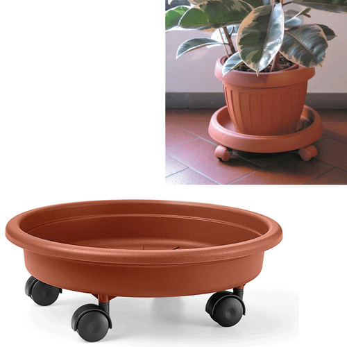 Sottovaso con ruote plastica - sottovaso,