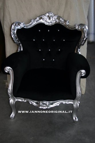 Poltrona foglia argento - poltrona,