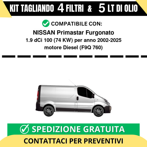 Tagliando per nissan primastar - nissan,