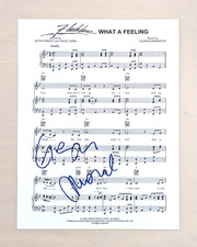 Giorgio Moroder FIRMATO 8,5x11 pagina cartoncino FLASHDANCE autografo COA