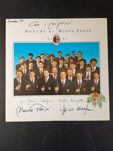 Cartolina club milan auguri - cartolina,