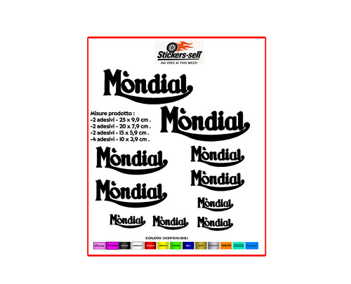 Kit adesivi moto mondial - adesivi, 10