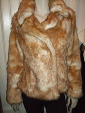 AMISU PELLICCIA ECOLOGICA SINTETICA FAUX FUR PELZ COYOTE VOLPE FOX FUCHS BEIGE 