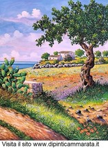 Quadri dipinti di paesaggi e marine . Olio 70 x 90 cm