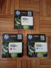 3 toner cartucce colori HP 920 XL stampante originali scadute confezioni  chiuse