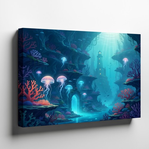 Fantasia subacquea paesaggio