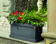 FIORIERE SAGITTA CASSETTA RETTANGOLARE DA 80CM ANTRACITE, NO PLASTICA