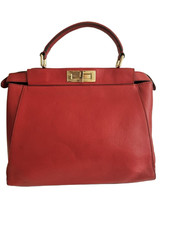 Borsa Fendi in pelle grande Peekaboo con manico superiore