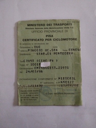 Piaggio ciao con variatore - ciao,