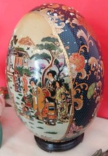 Uovo Arte Orientale Ceramica Satsuma  23 Cm