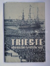 TRIESTE  1955 mappa cartina vecchia brochure turismo