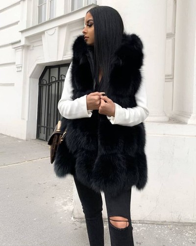 Donna gilet pelliccia - gilet,