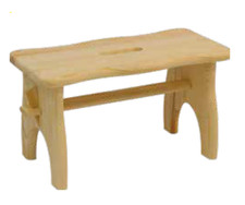 SGABELLO 38x18xH20 IN ABETE MASSELLO  'ALBERIAMO'