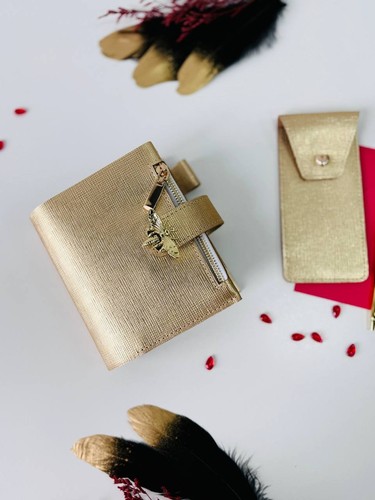 Gold handmade leather cover