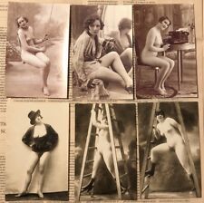 Cartoline Eros Erotismo, Riproduzione foto primi ‘900 Lotto di 6 Nudi, Ottime B