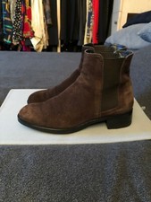 TOD'S LUSSO STIVALETTI CHELSEA SUEDE DARK BROWN ORIGINALI 38,5 EUR 8,5 US 5,5 UK