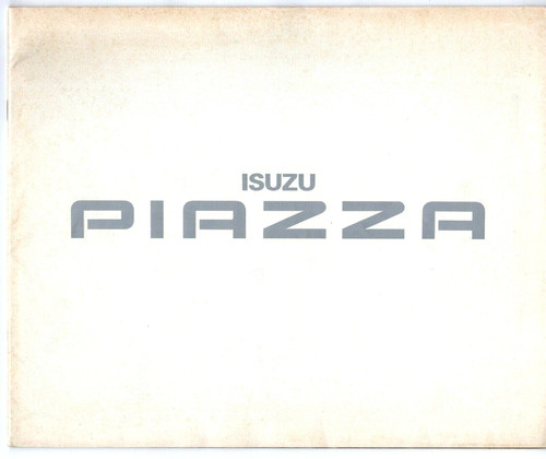 Brochure vendita isuzu piazza - vendita,
