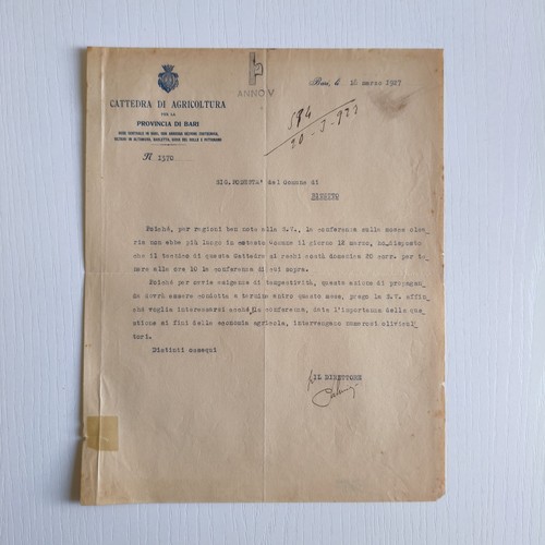 1927 cattedra agricoltura - cattedra, di