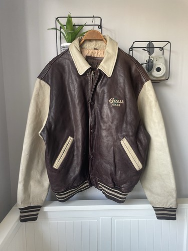 Giacca pelle vintage guess - vintage,