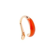 Mono Orecchino Dodo Rondelle earcuff DHC3007_RONDE_RORAG Oro rosa Smalto Rosso