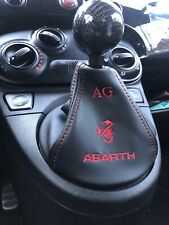 CUFFIA CAMBIO 500 ABARTH ECOPELLE ROSSO 595/695/SS