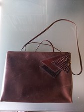 Vintage Salvatore Ferragamo Borsa Donna Tracolla A Mano..rettile E Pelle