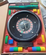 SCATOLA da gioco ROULETTE vintage portatile TAPPETO da tavolo NEVADA