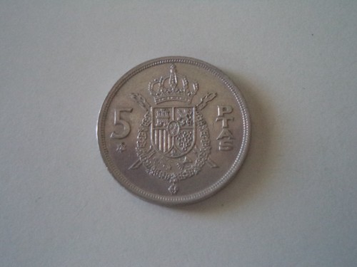 Moneta spagna cinque pesetas - moneta,