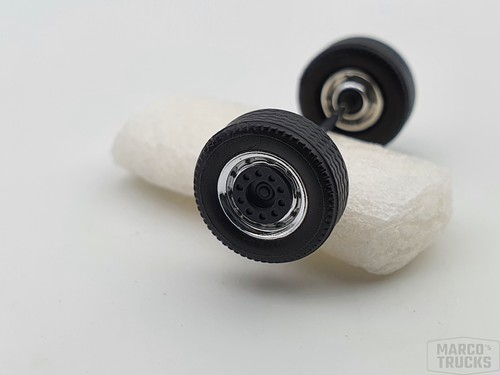 Set ruote herpa cromo nero - set,