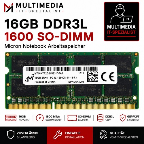Micron ram ddr3l so dimm - micron, 16