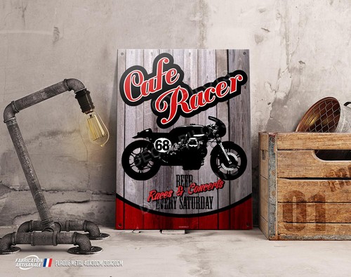 Plaque métal cafe racer - plaque,