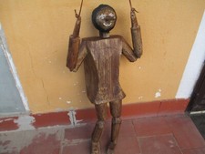 RARO E ANTICO  BURATTINO "PINOCCHIO" TUTTO CARTAPESTA TIPO LEGNO   1930-'40-LOOK