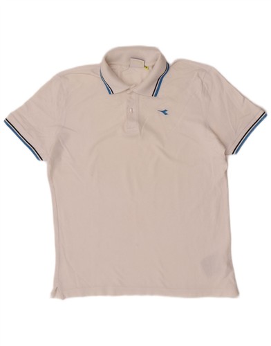 Polo uomo diadora media bianca - polo,