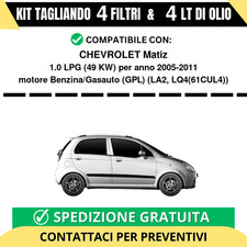 Tagliando per CHEVROLET Matiz 1.0 LPG 49 kw Benzina/Gasauto (GPL) 2005-2011 -...