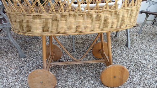 Culla vimini beige con - vimini,
