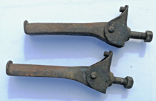 COPPIA PEDANE PASSEGGERO PER MOTO D'EPOCA ANNI 30/50 IN FERRO CONSERVATO BUONE