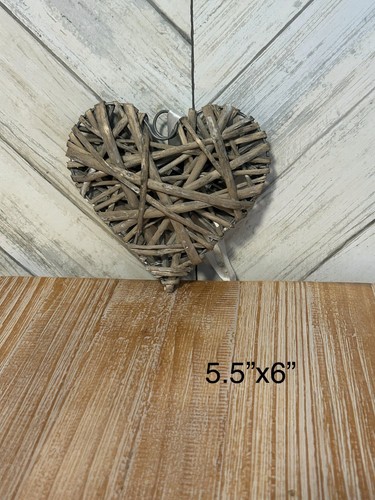 Cuore vimini naturale - in,