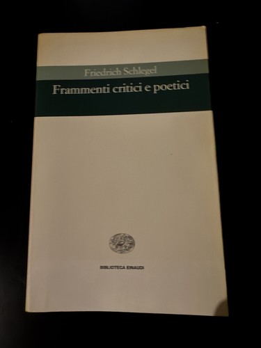 Frammenti critici poetici - frammenti,