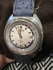 Seiko world time 17 jewels Steel Mens Watch Ref 6117 6409
