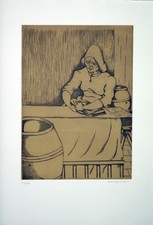 Giuseppe MIGNECO, Acquaforte cm 50x35 (inc. cm 34,5x25) anno 1983 es: 125/150