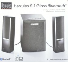 Hercules 2.1 Gloss Altoparlante Bluetooth Subwoofer Casse Impianto Nero PC Ufficio