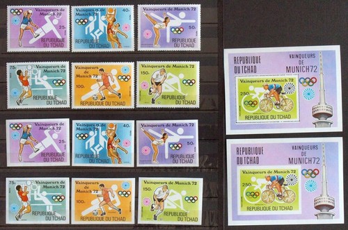 Ciad 1972 olimpiadi mnh - ciad, olimpiadi,