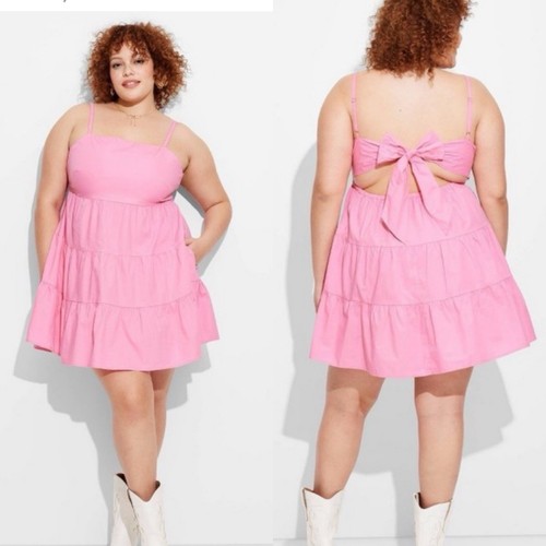 Vestito babydoll rosa strati - babydoll,