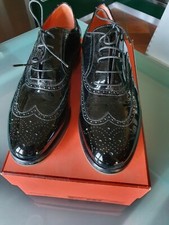 Francesina SANTONI in vernice colore nero,tg. 39,5 (USATO 1 VOLTA)