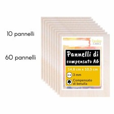 Creative Deco A6 Compensato Pannello Legno Grezzo Fogli | 148 x 105 x 3 mm 