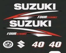 Adesivi motore marino fuoribordo Suzuki 40 cv four stroke 2010 barca stickers