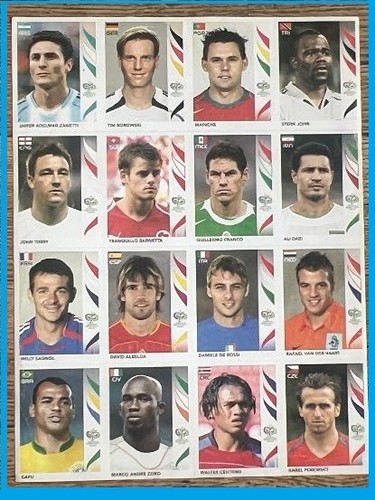 Foglio figurine panini - 16,